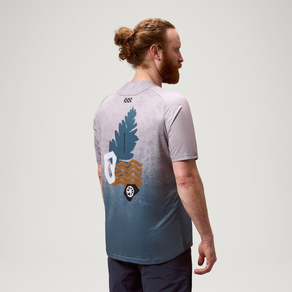 Endura Singletrack Print Short Sleeve T-Shirt Men - titanium