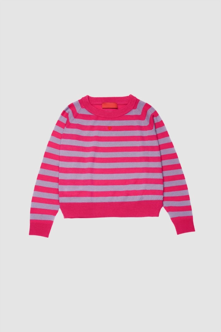 Sweater with raglan sleeves KID - FUCSIA LILAC