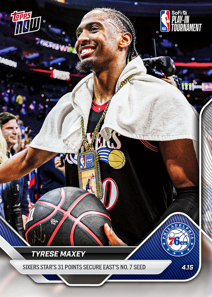 Tyrese Maxey - 2025-26 NBA Topps NOW® - Card 259 - PR: 955