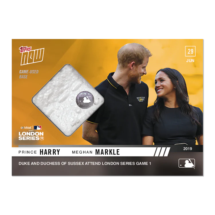 Base Relic # to 1 - Prince Harry and Meghan Markle - MLB TOPPS NOW® Card 448D