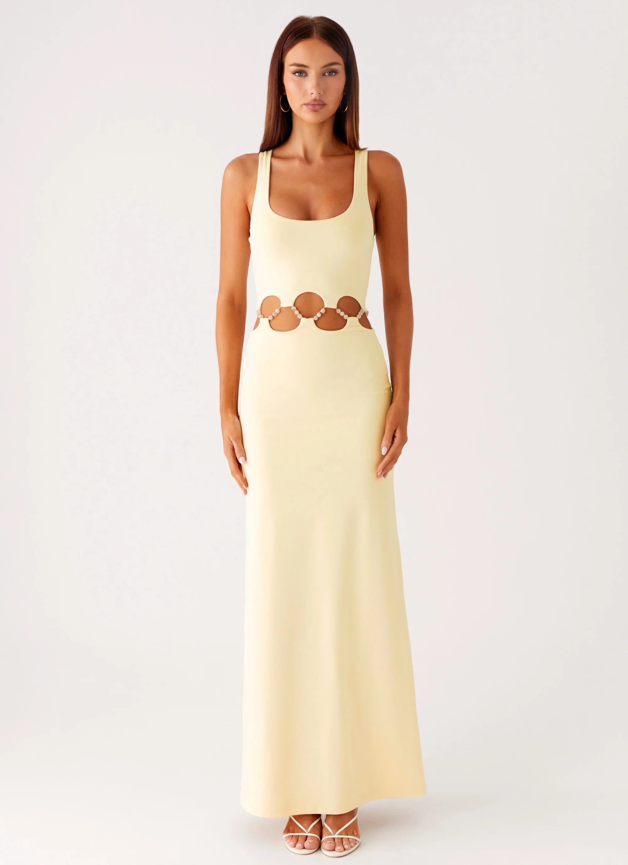 Dreamboat Beaded Maxi Dress - Yellow