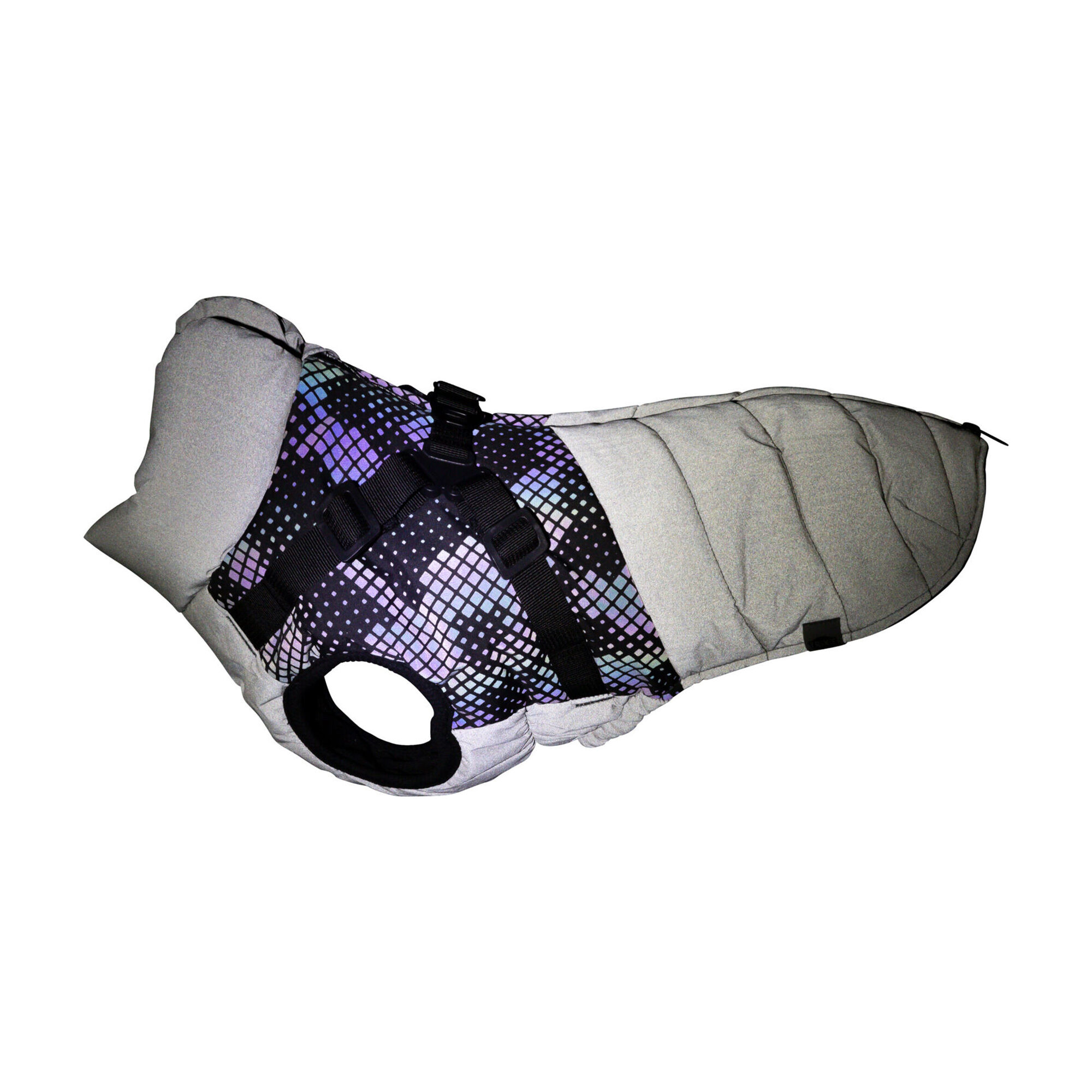 Trixie Winter Coat with Harness Pontis Reflect - Gray - XXS - 24 cm