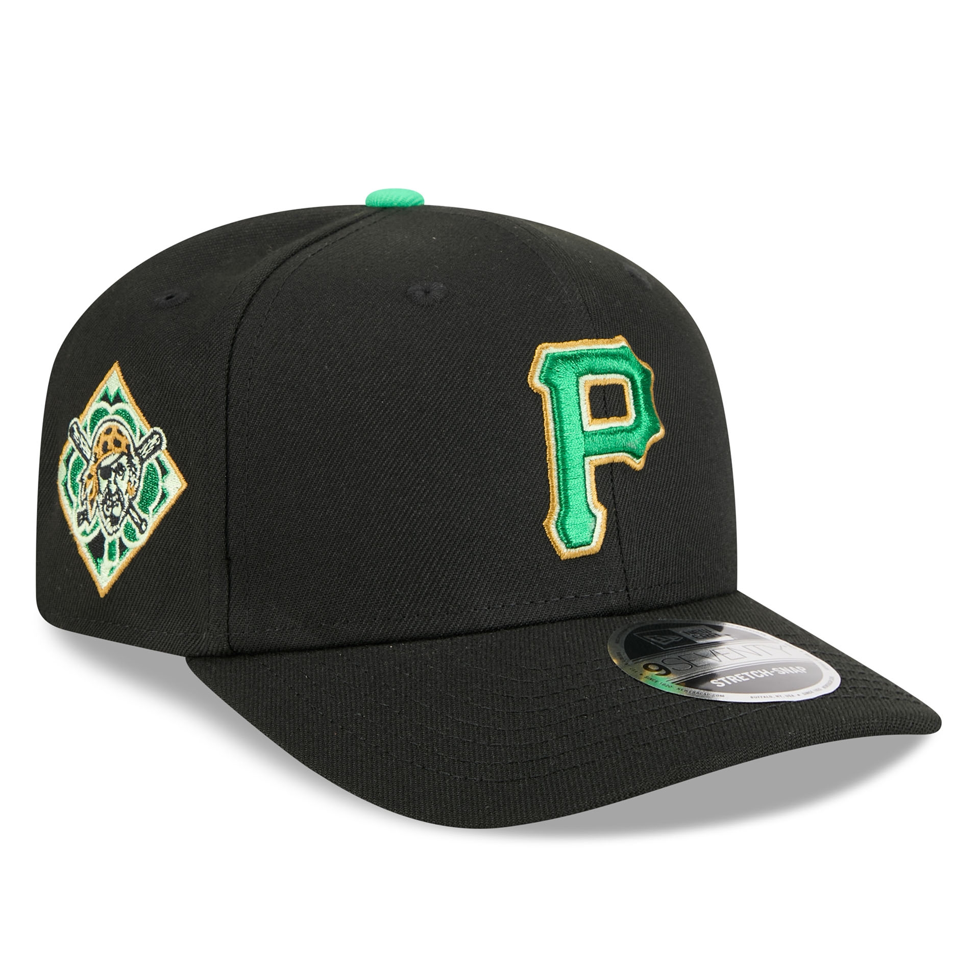 Pittsburgh Pirates 2026 St. Patrick's Day 9SEVENTY Stretch-Snap MLB Cap Black