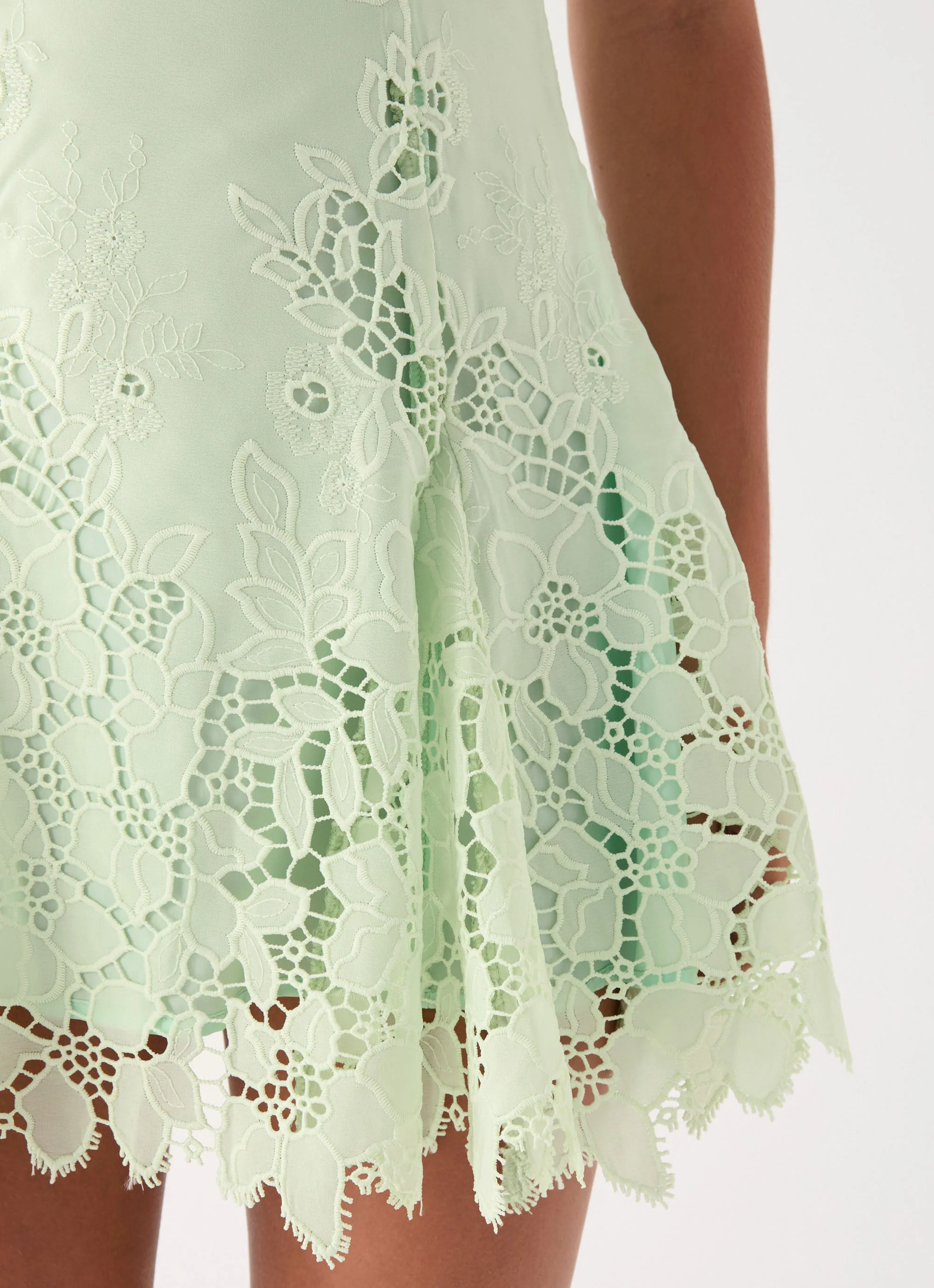 Florine Mini Dress - Pistachio