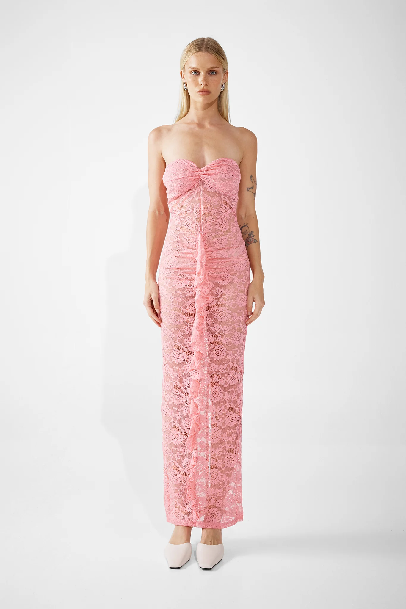 Yasmin Dress | Pink Lace