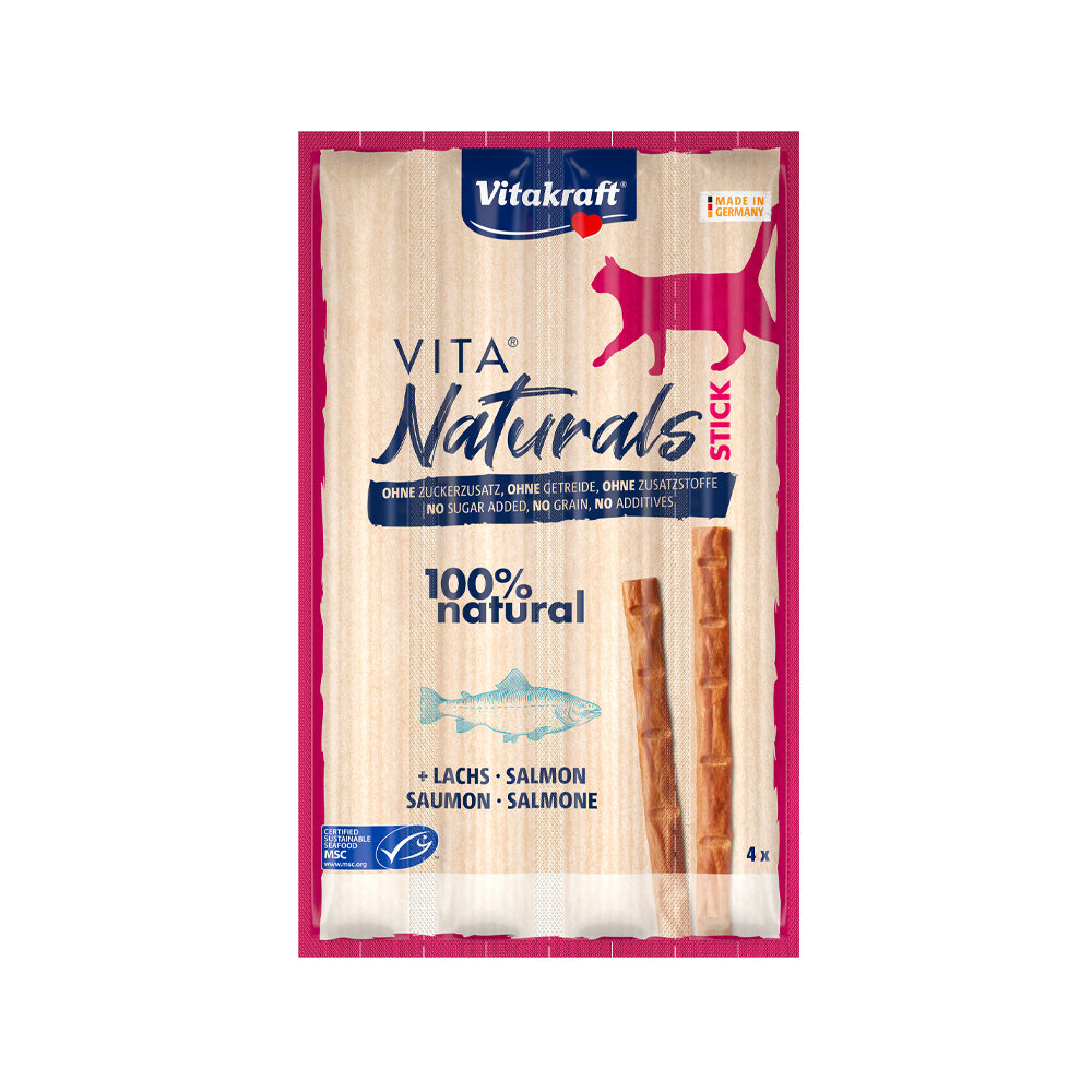Vitakraft Vita Naturals Sticks - Salmon - 4 pieces
