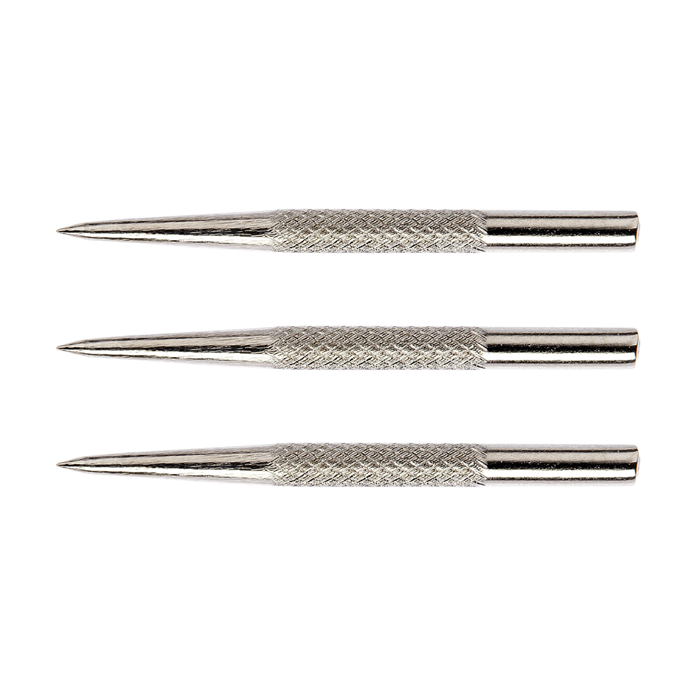 Winmau Knurled Silver Effect Steeldart Tips - 32mm