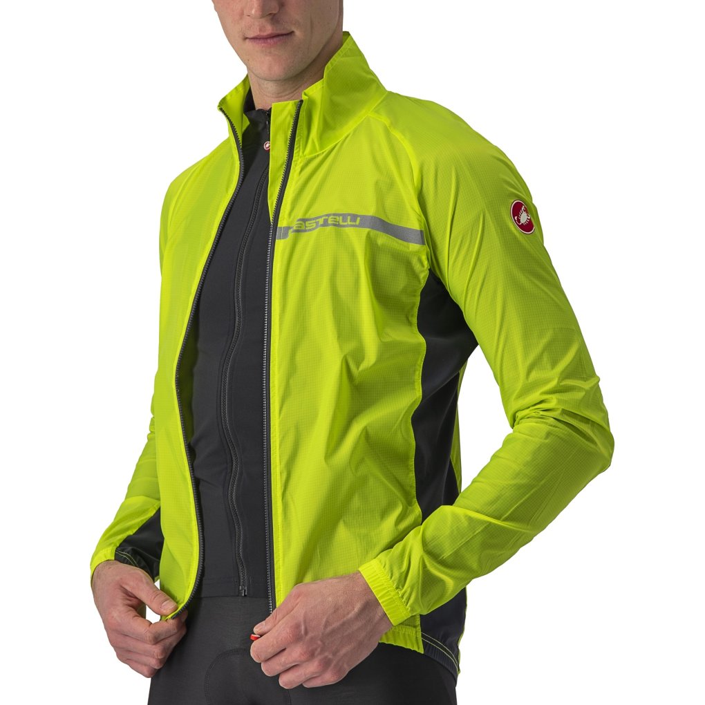 Castelli Squadra Stretch Jacket Men - electric lime/dark grey 383