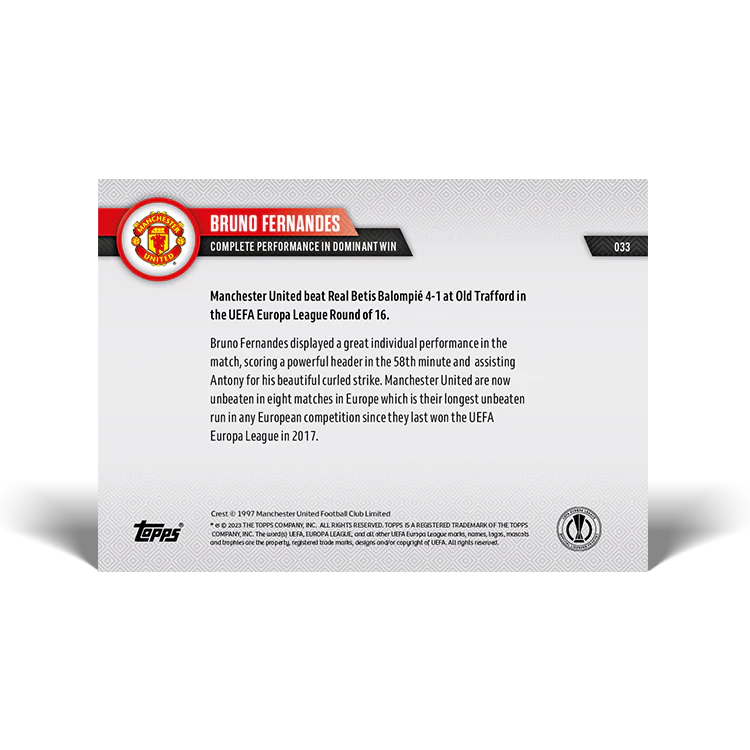Topps UK - Complete performance in dominant win - EL TOPPS NOW® Card #33