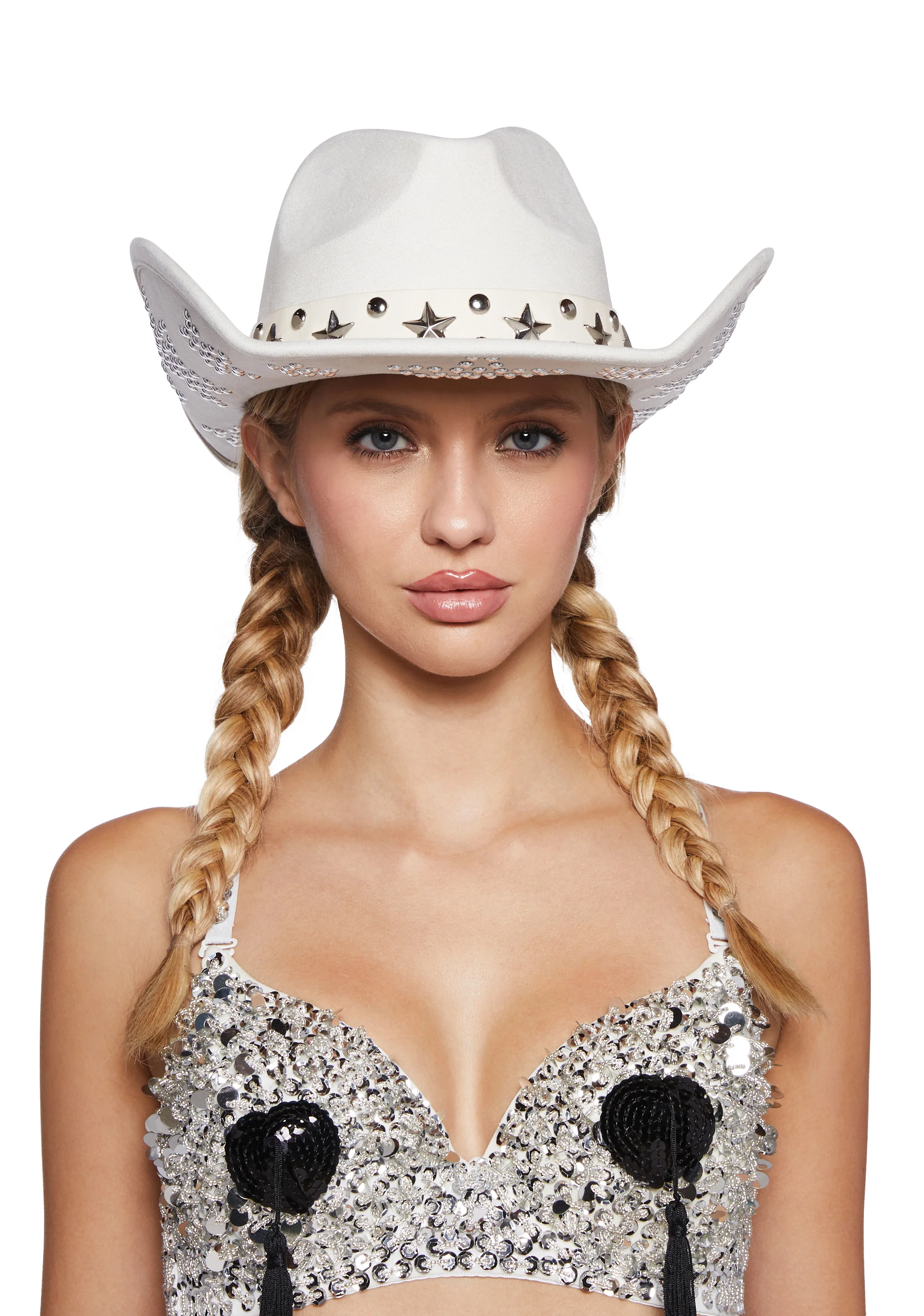 Cosmic Maven Cowboy Hat - White
