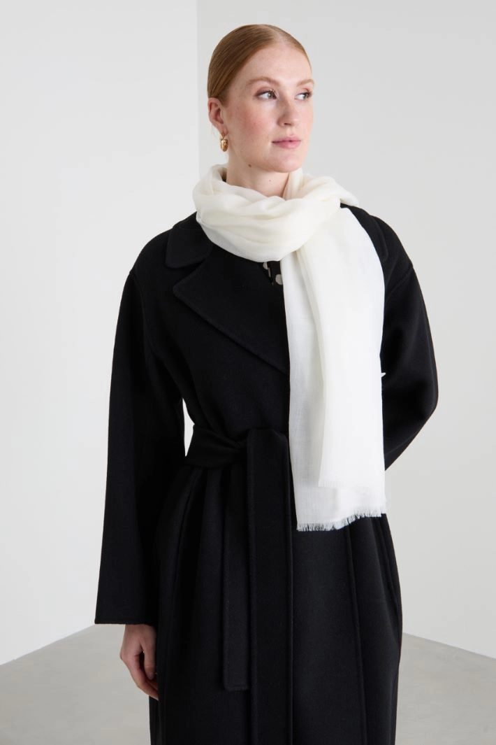 Cashmere stole - CREAM