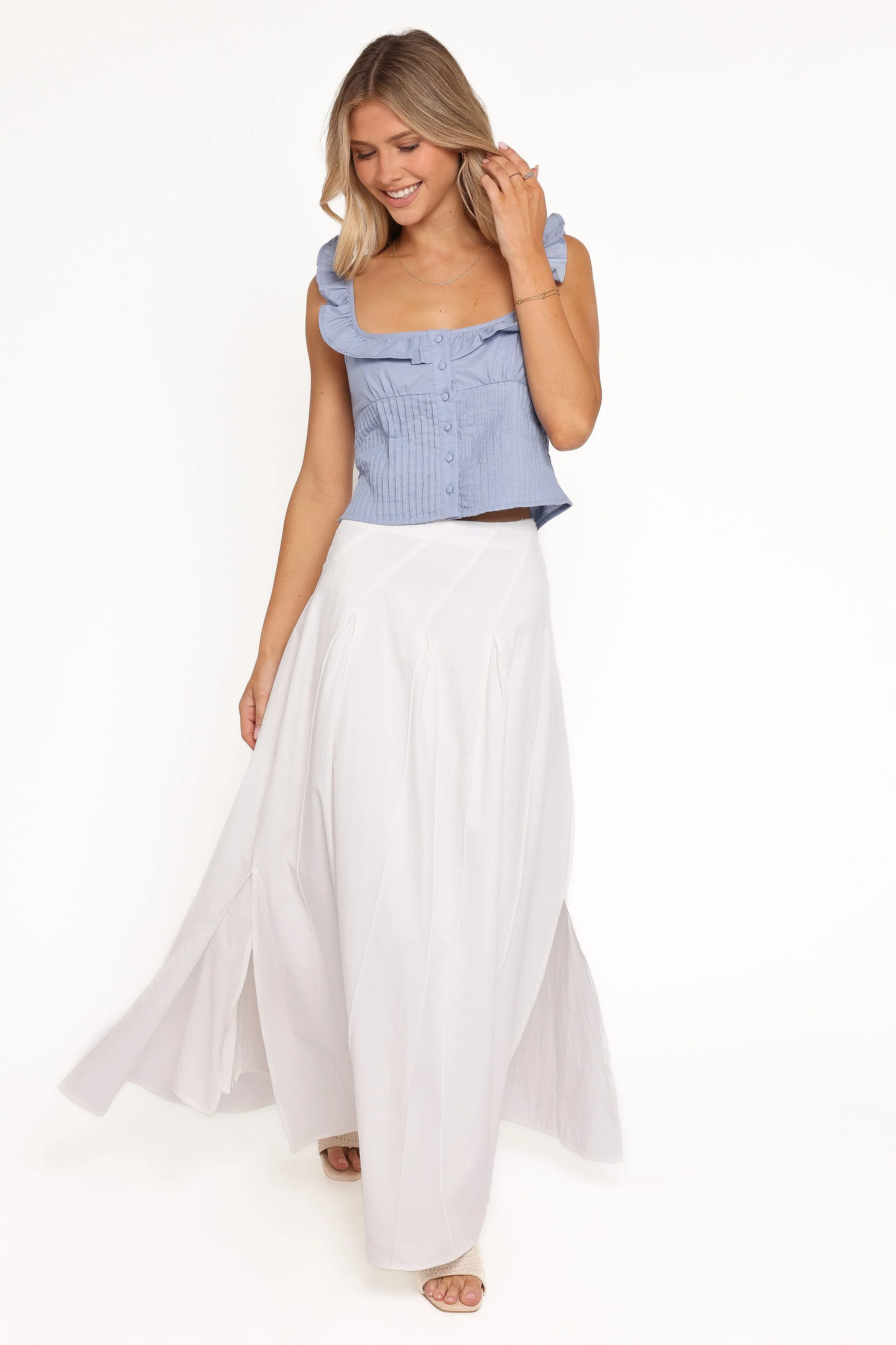 Zoey Maxi Skirt - White