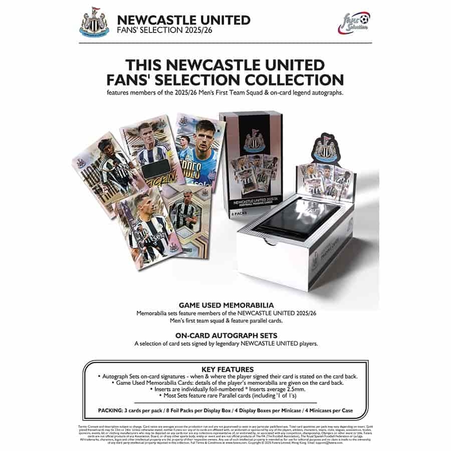 2025/26 Futera Newcastle United Fan's Selection Hobby Box
