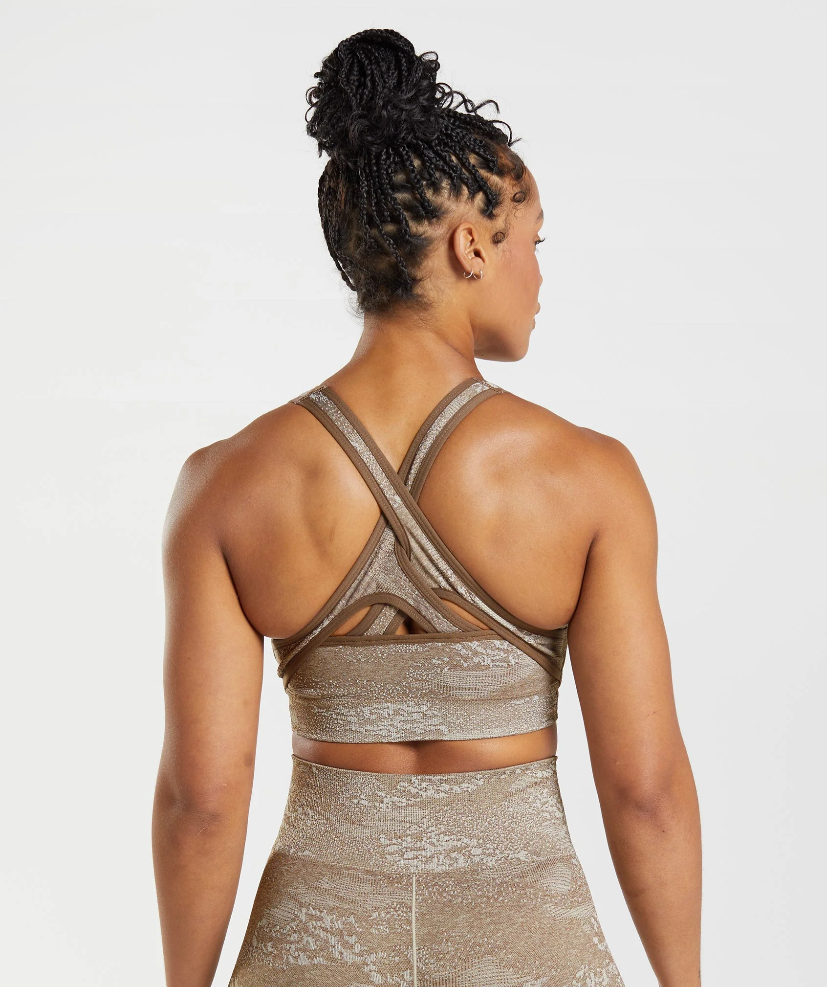 Adapt Camo Seamless Sports Bra Pebble Grey/Soul Brown