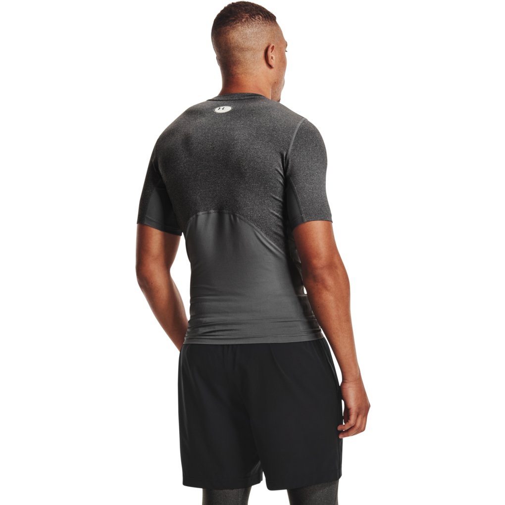 Under Armour HeatGear® Armour Short Sleeve Shirt Men - Carbon Heather/Black