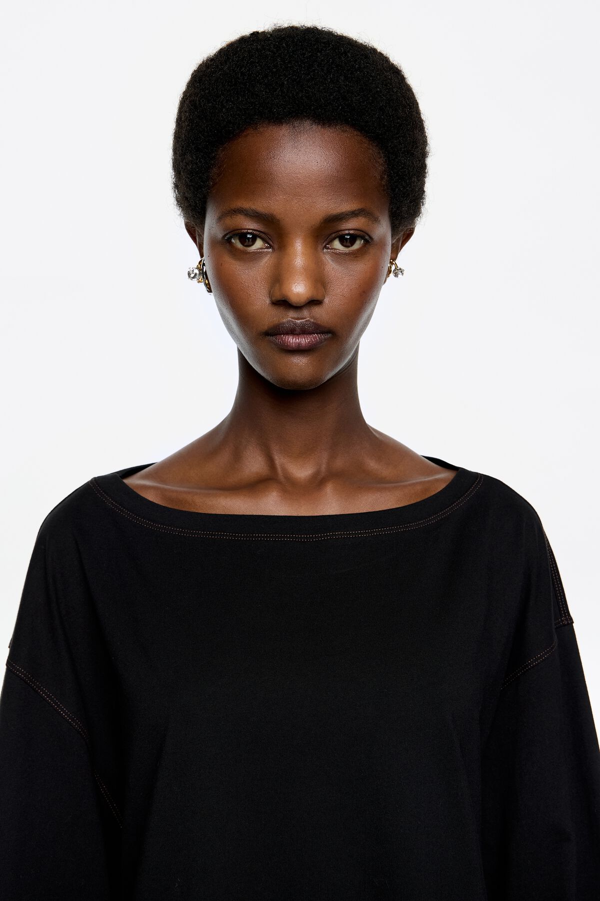 Dark brown Big Leopard 2 in 1 dress with asymmetric skirt