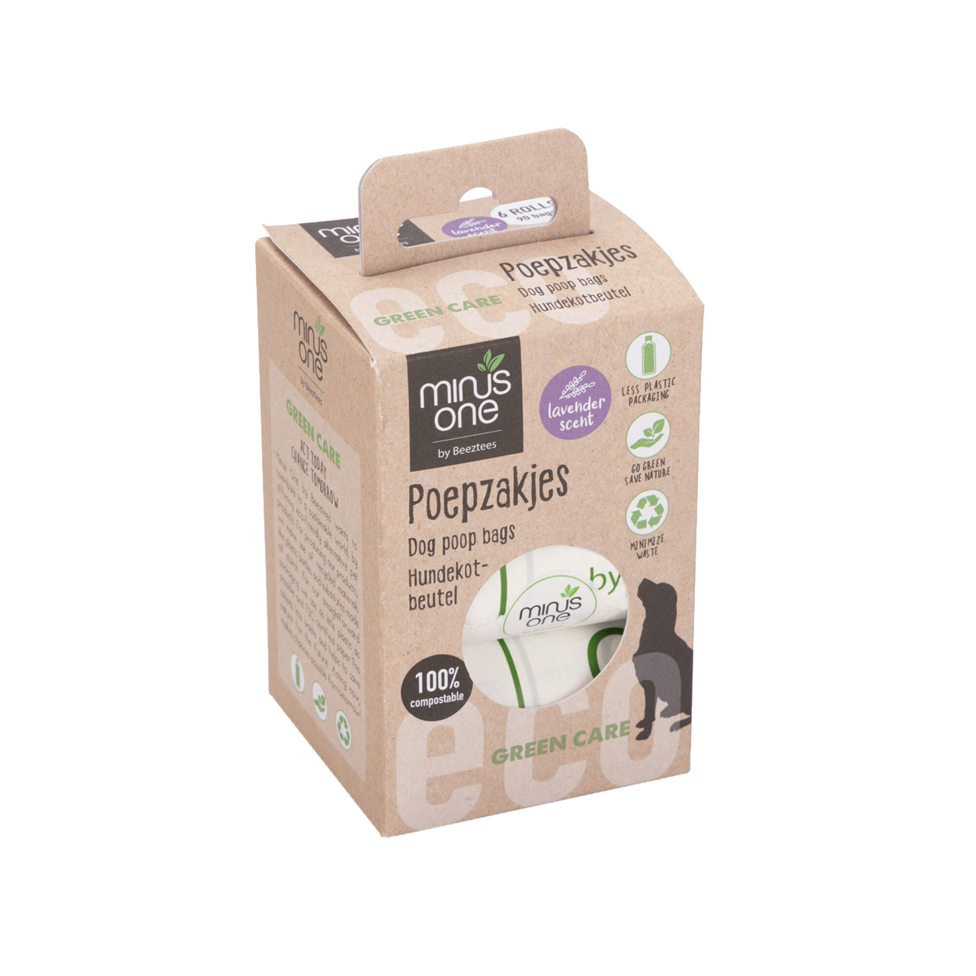 Beeztees Minus One Poop Bags - Lavender - 6 x 15 bags