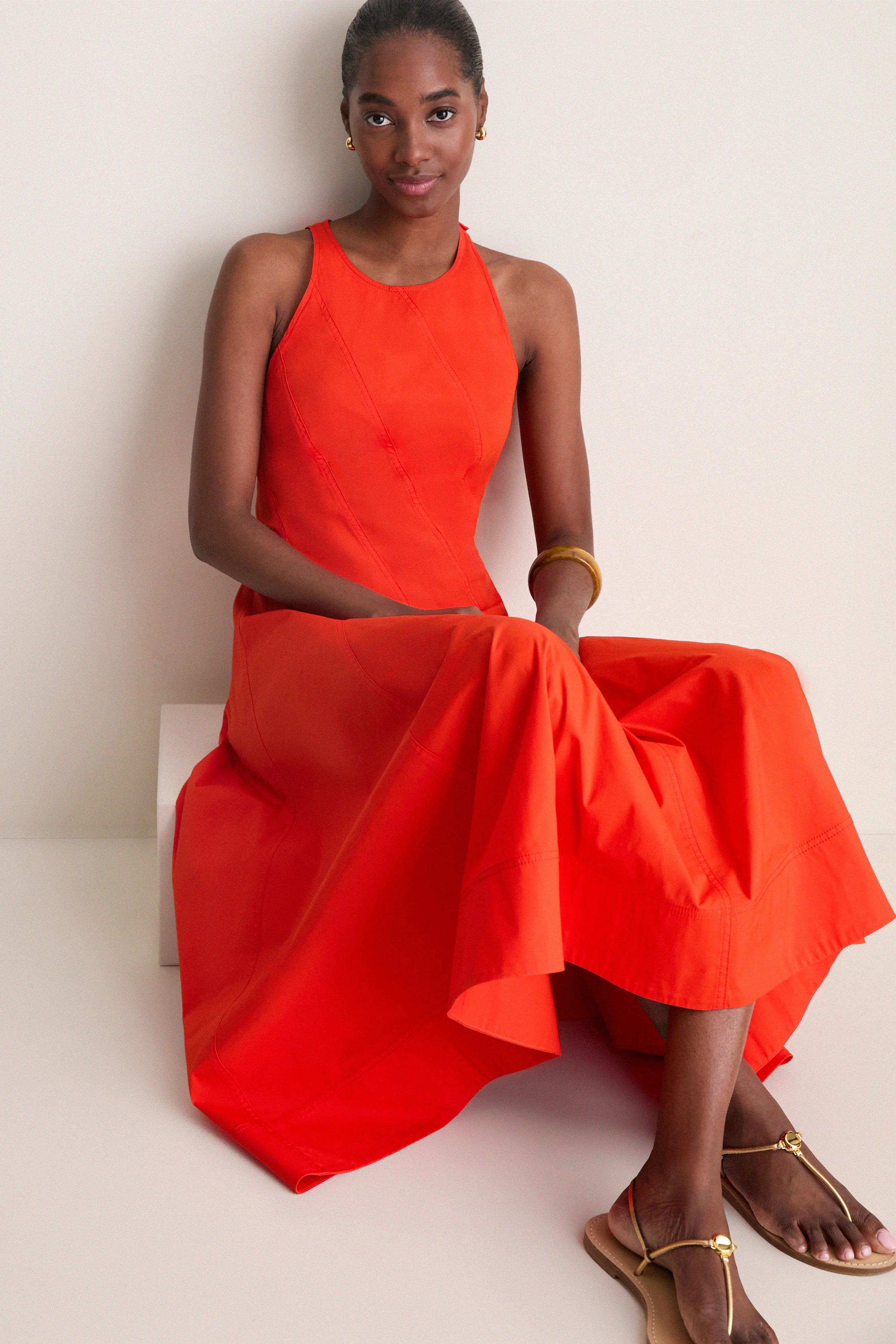 Poppy Red Gemma Midi Dress