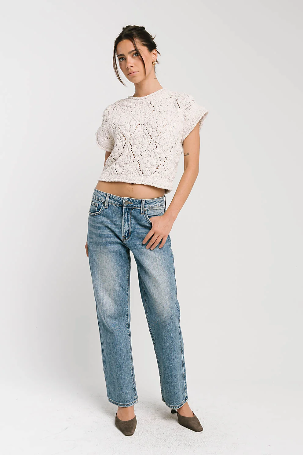 Reya Straight Leg Jeans in Medium Wash