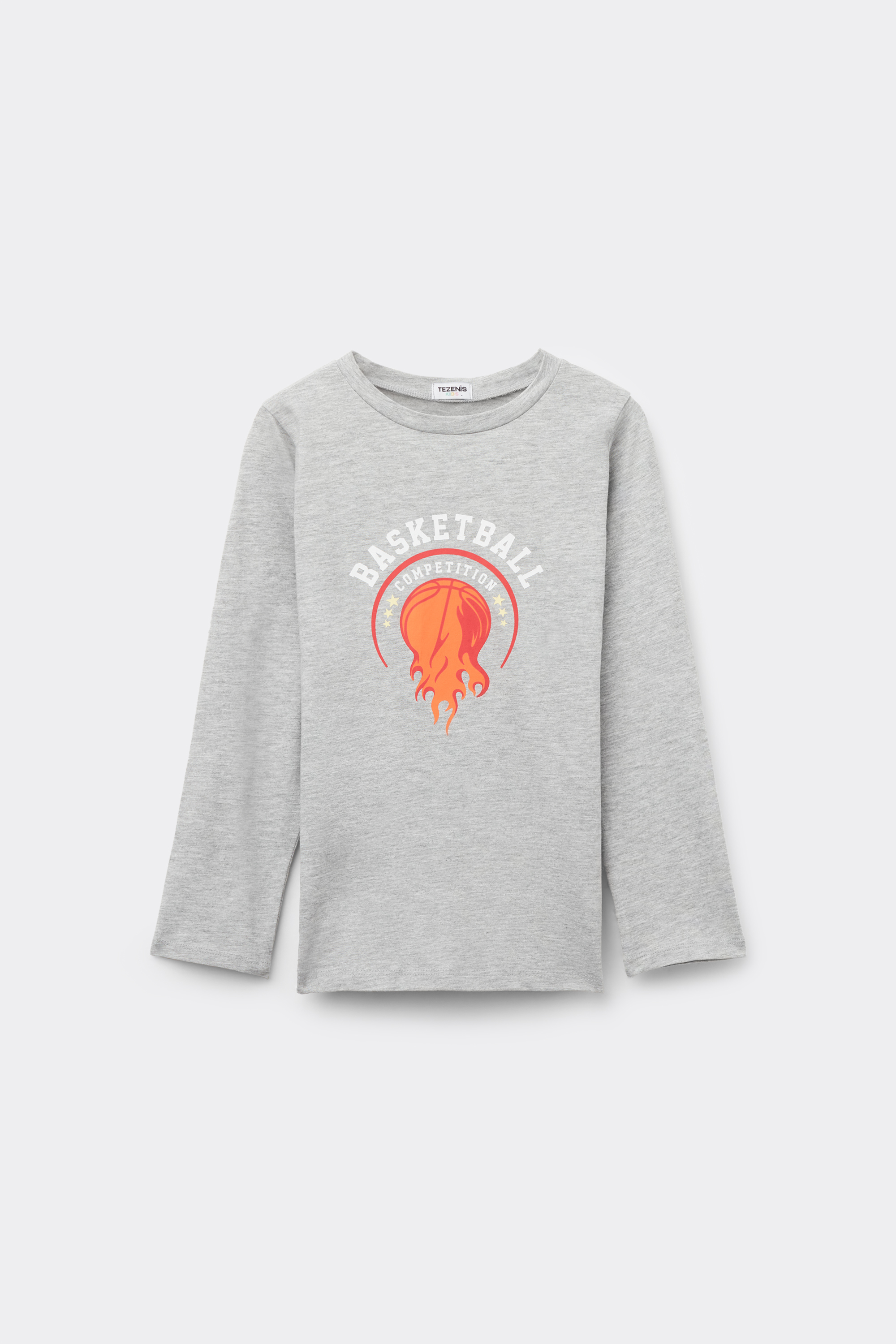 Boys’ Long Sleeve Printed Cotton Top