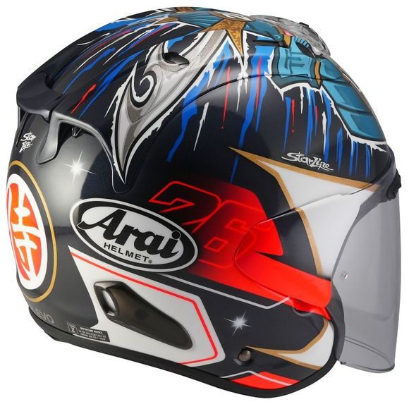 Arai SZ-R VAS EVO Jet Helmet - PEDROSA SHOGUN - REPLICA - Black / RedRef: AI0637