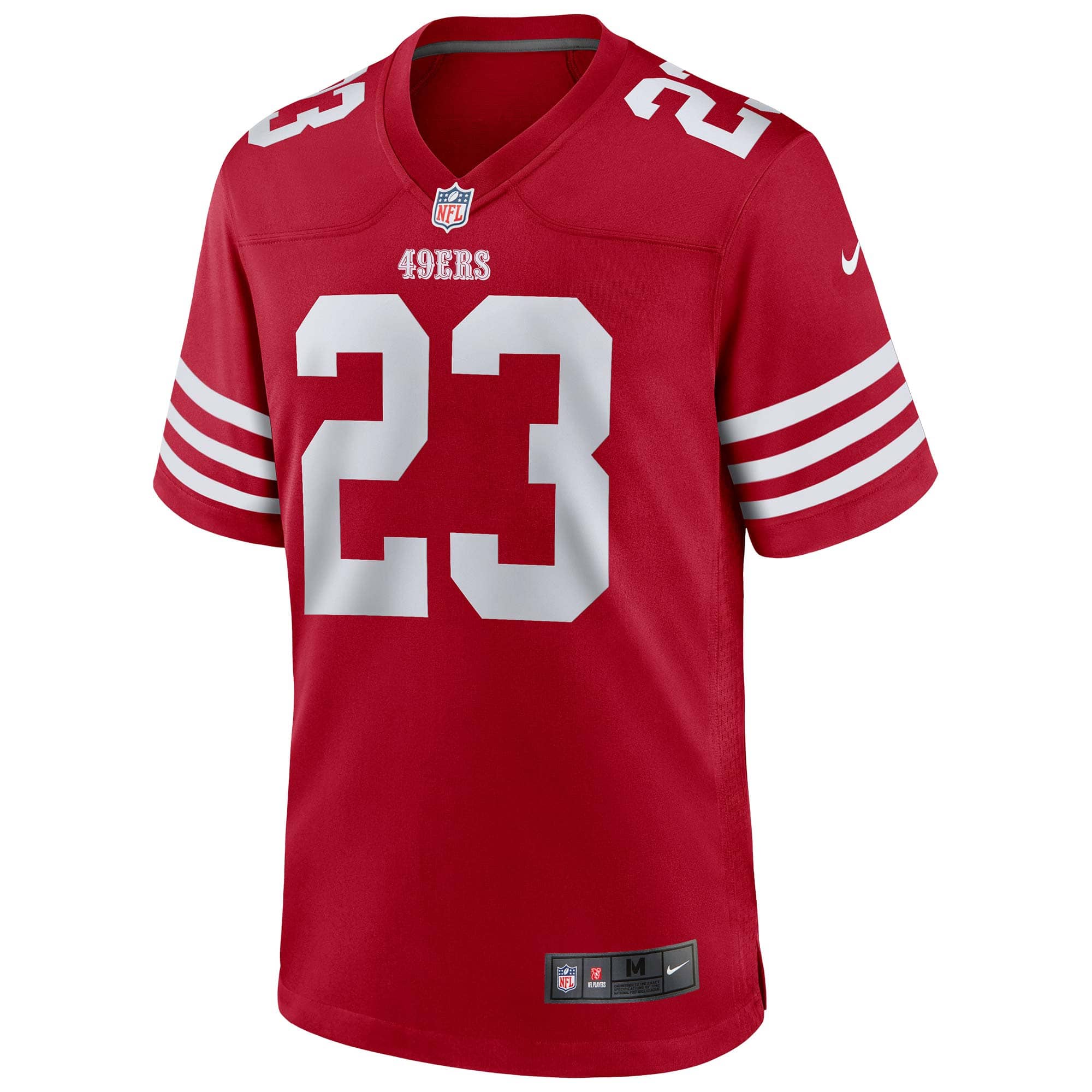 Christian McCaffrey #23 San Francisco 49ers Nike Game NFL Jersey Red