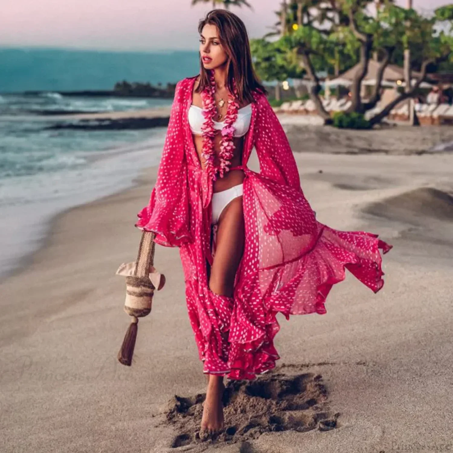 Crochet Kaftan Tunic Summer Beach Cover Up