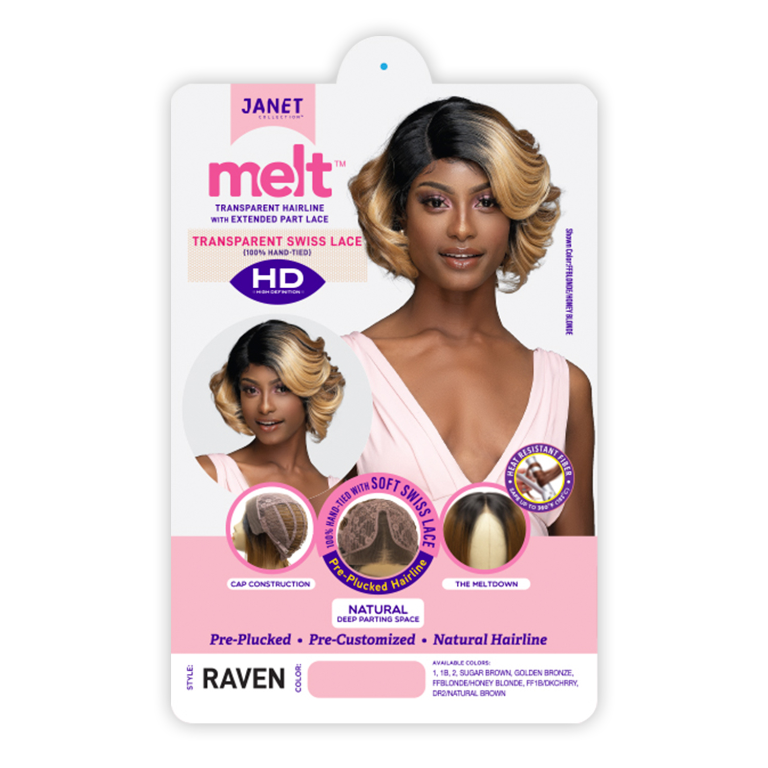 Janet Collection Melt Extended HD Swiss Lace Front Wig Raven