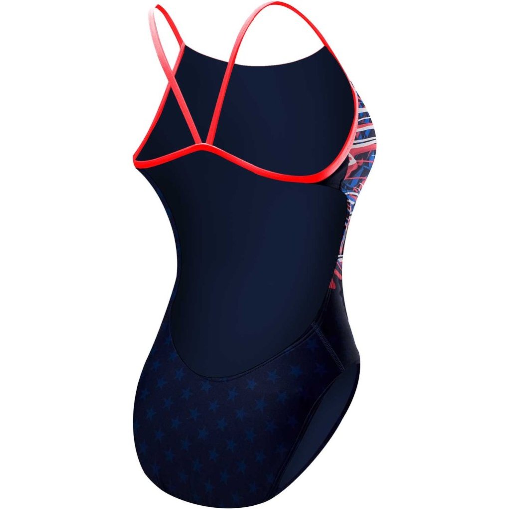 TYR Victorious Cutoutfit Swimsuit Women - red/white/blue