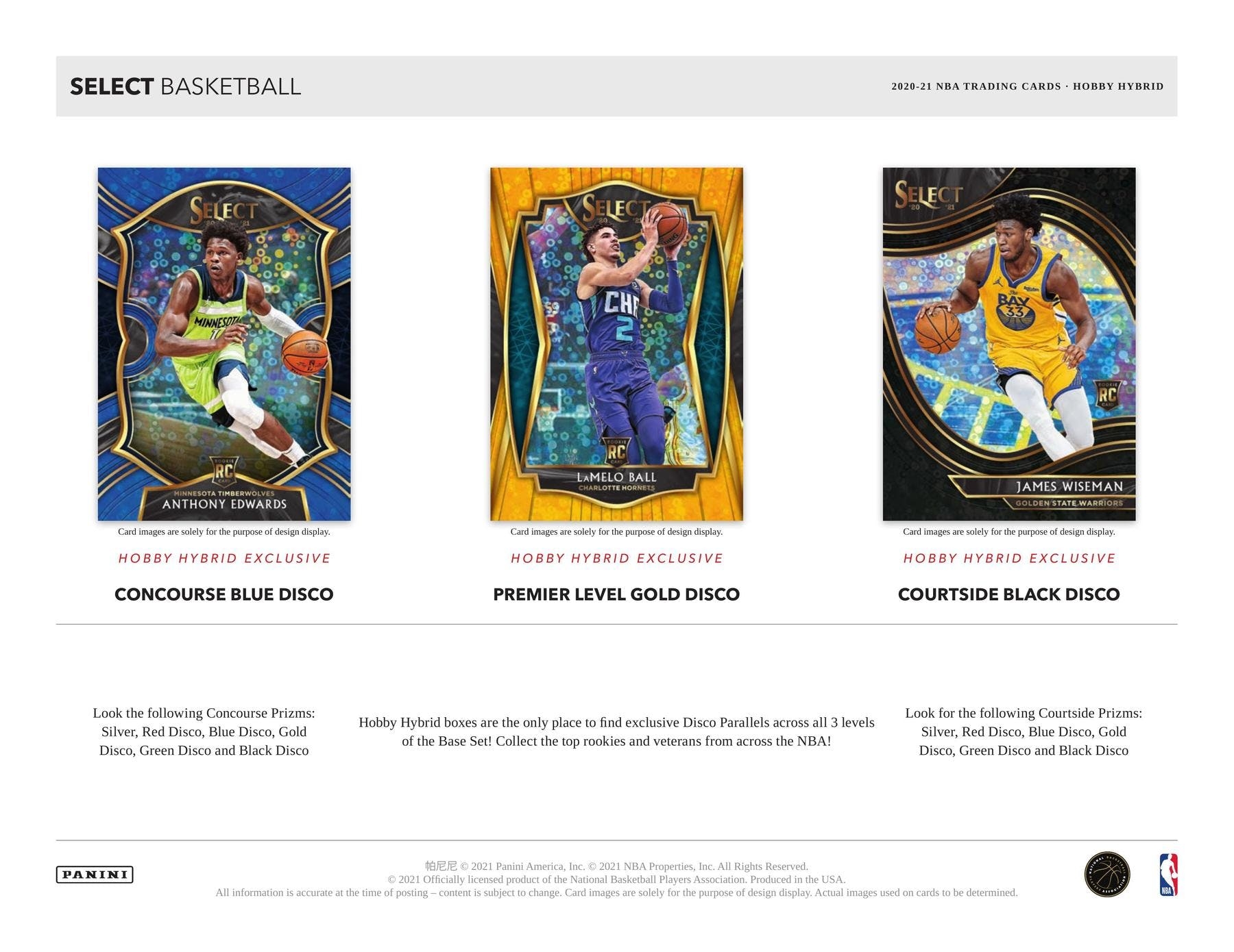 2020/21 Panini Select Basketball HANGER Box NBA