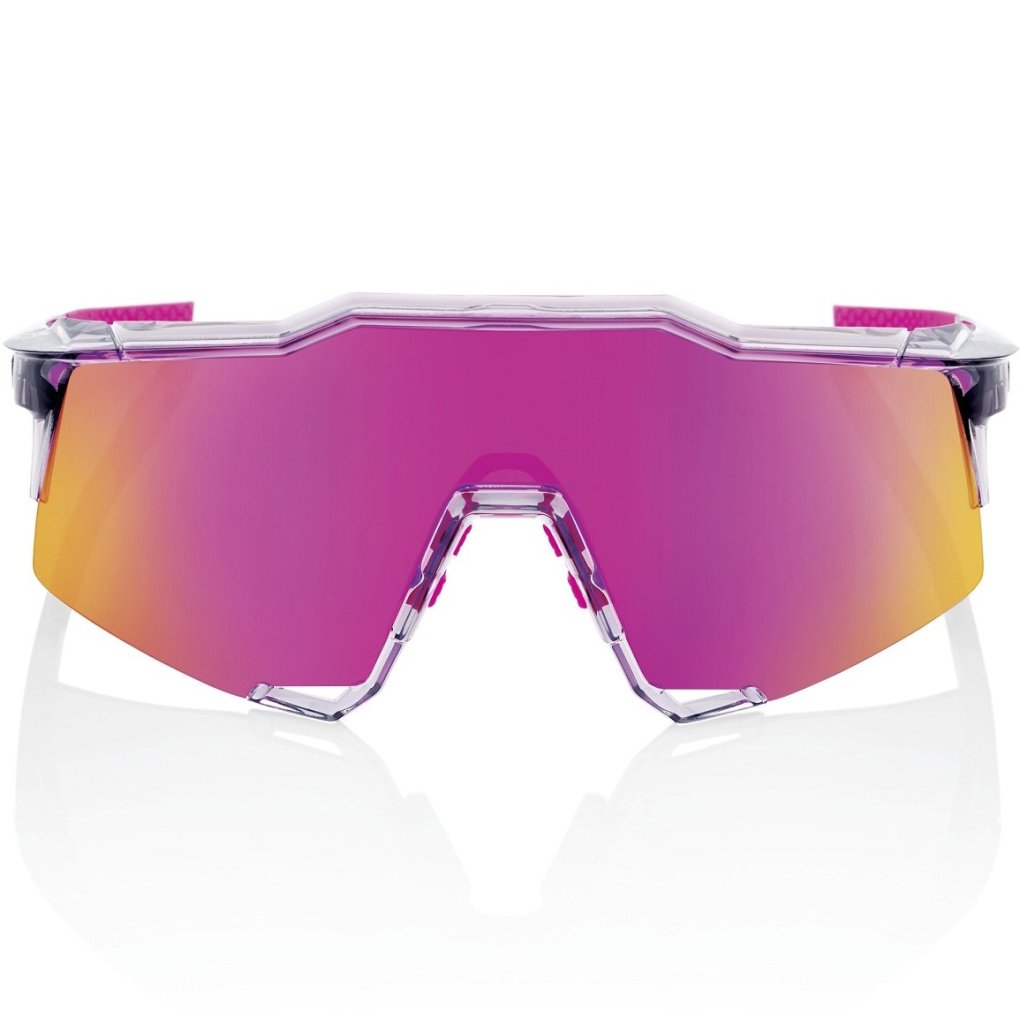 100% Speedcraft Glasses - Tokyo Nights / Translucent Grey - Purple Multilayer Mirror | Clear