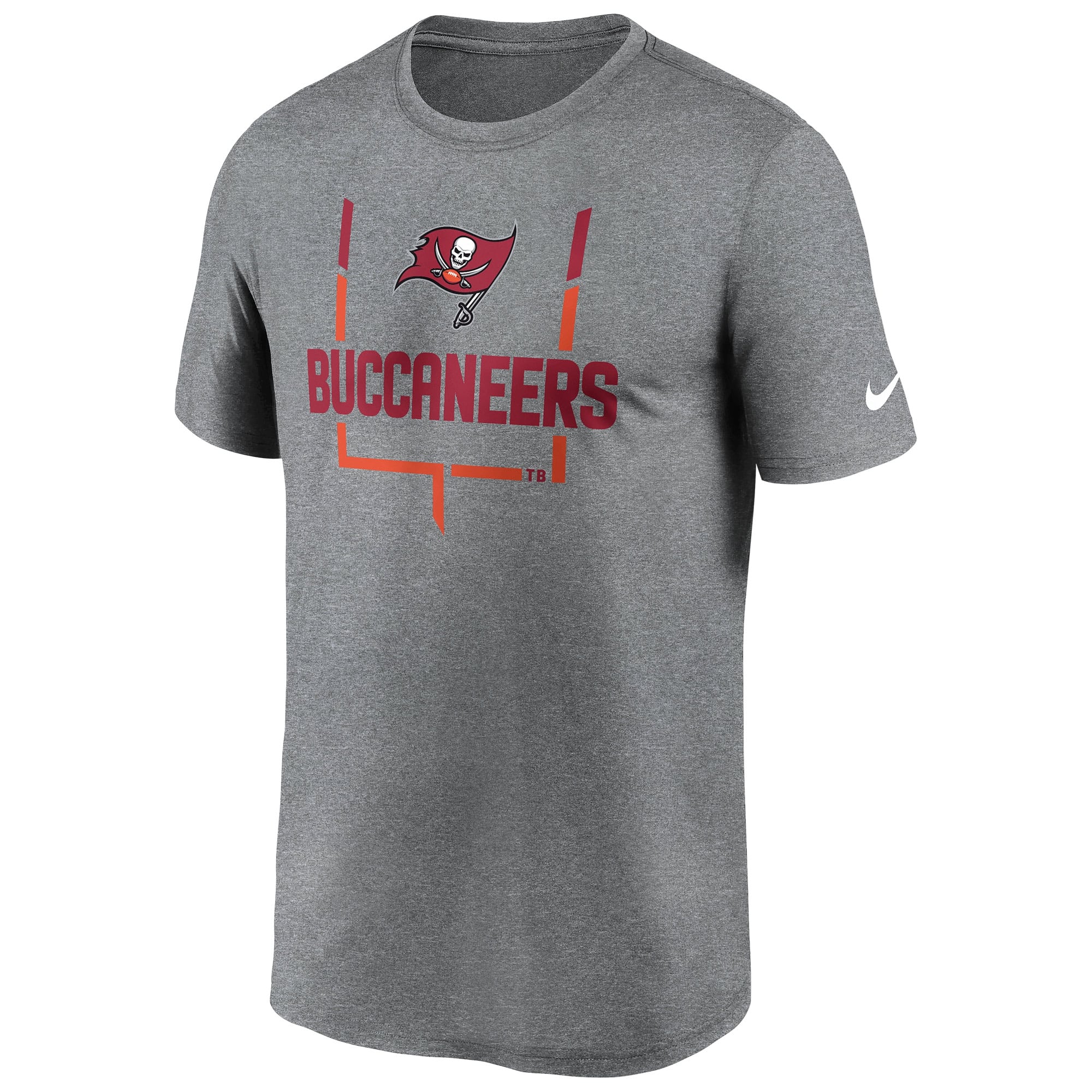Tampa Bay Buccaneers Goal Post Nike Legend Performance NFL T-Shirt Gray