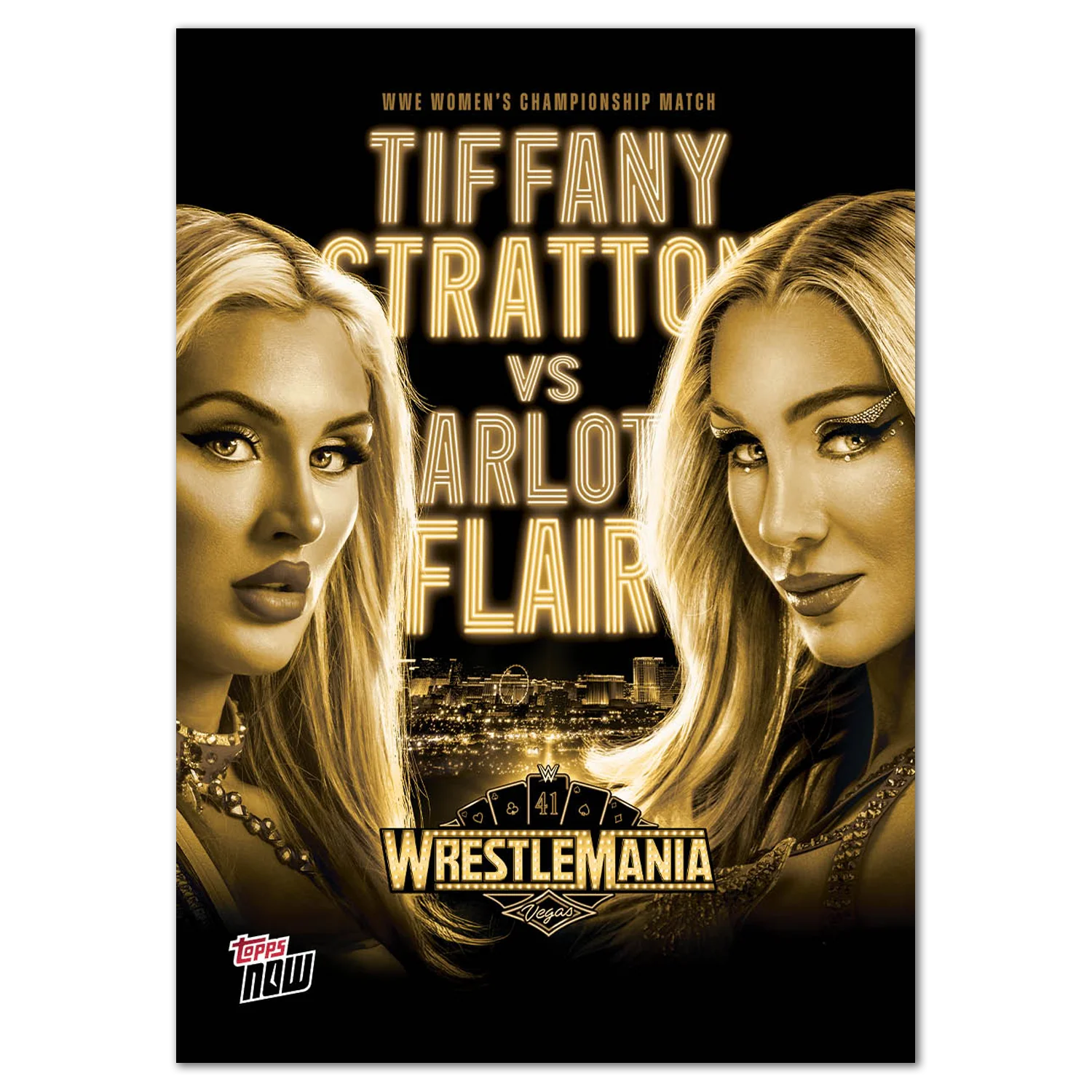 Tiffany Stratton/Charlotte Flair - 2025 WWE Topps NOW® - Card WM3
