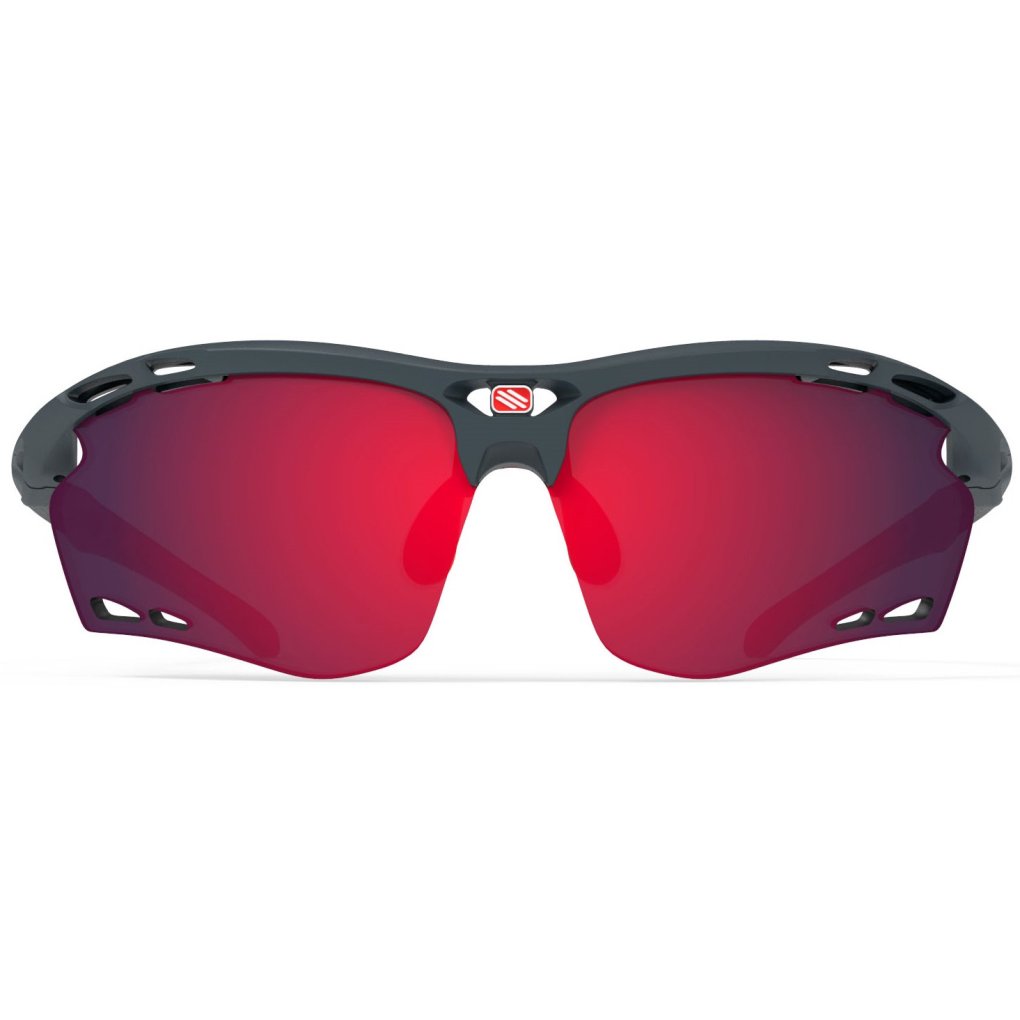 Rudy Project Propulse Glasses - Charcoal Matte/Multilaser Red