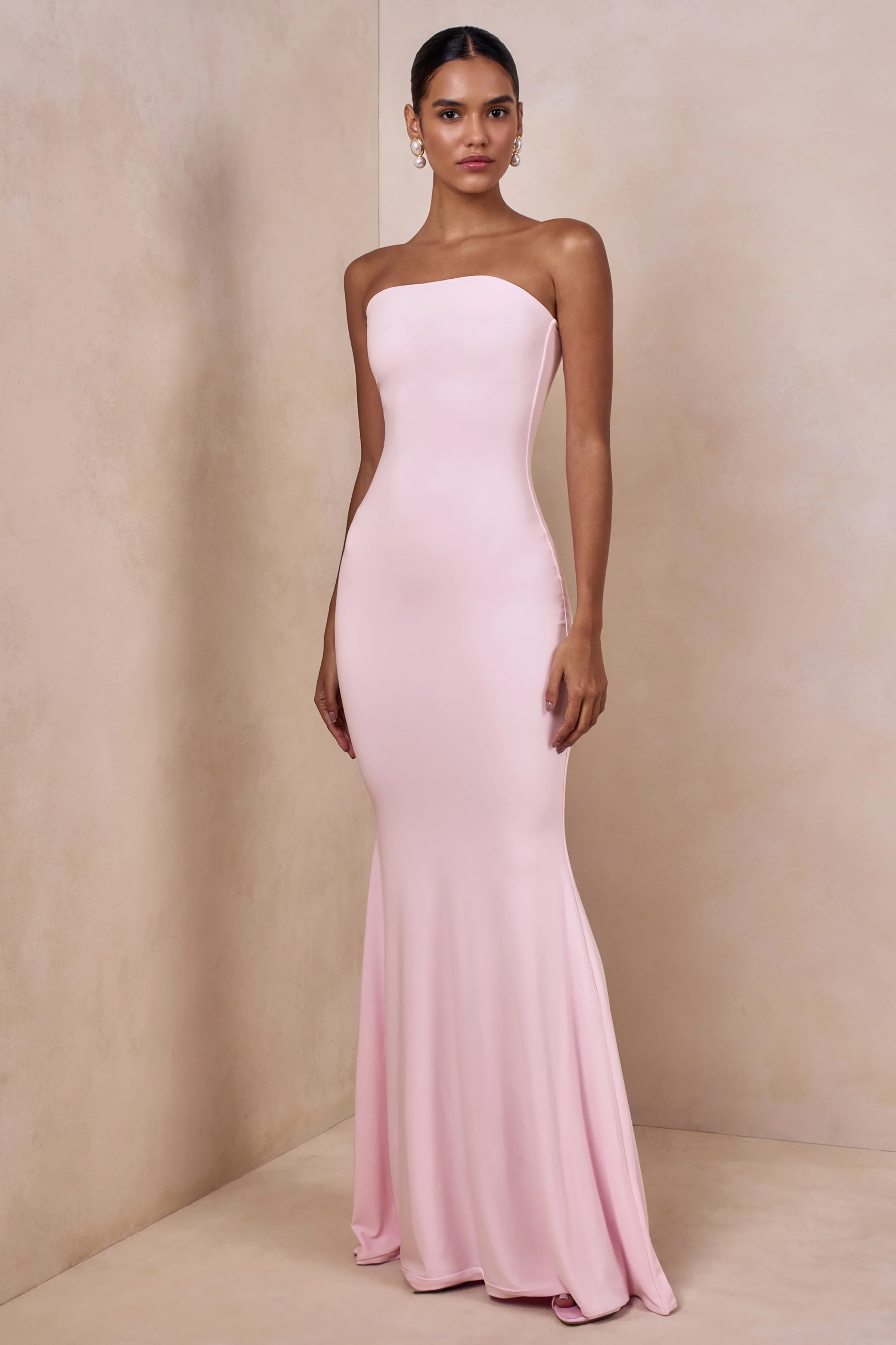 Ceremony | Pink Bandeau  Maxi Dress