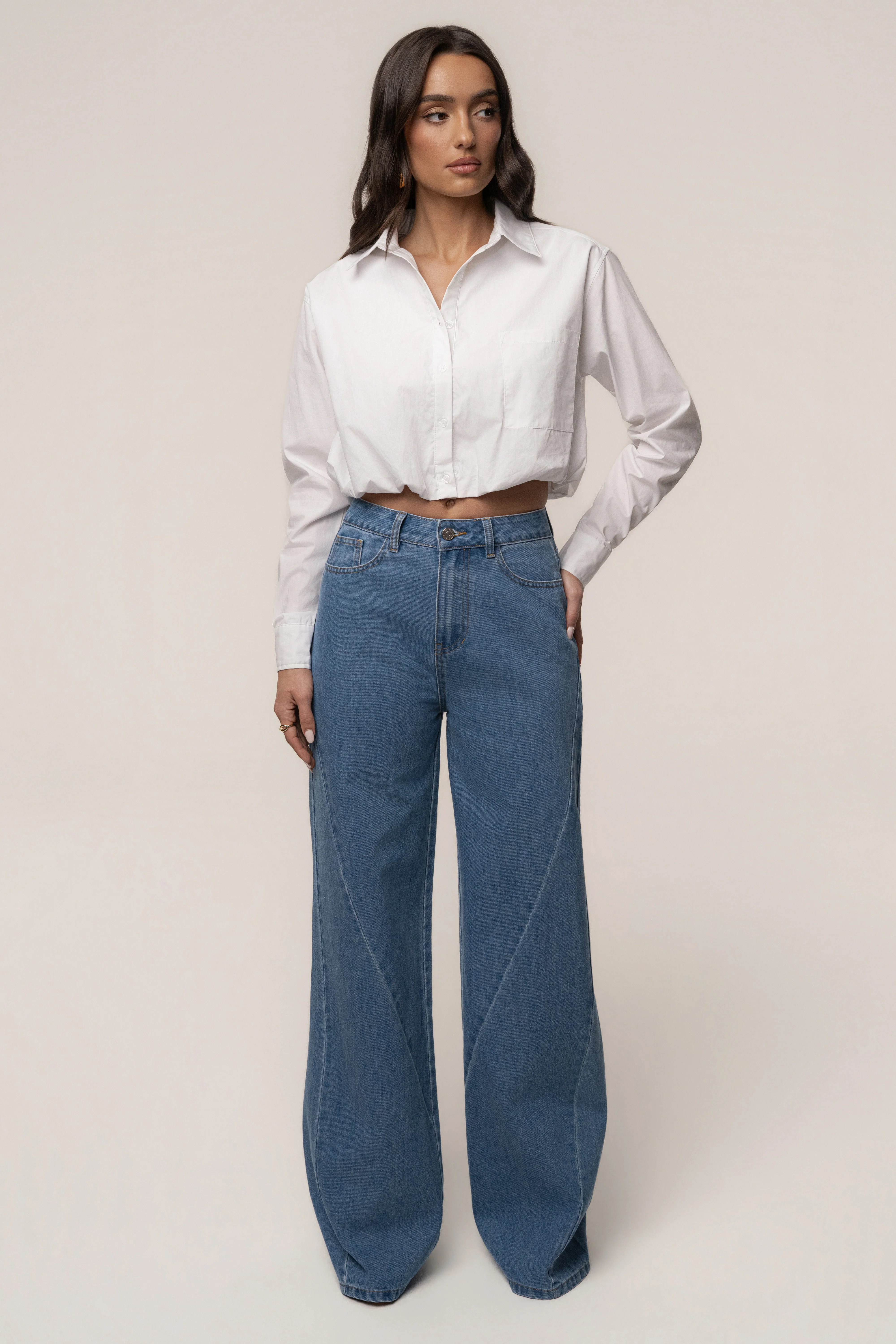 Medium Wash Flowline Seam Jean