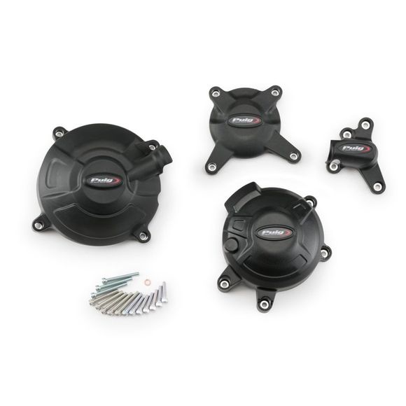 Puig Engine Protection Kit of 4 crankcase guards - BlackRef: Pui0650 / 20990N
