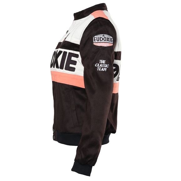 Blouson Moto Eudoxie NASCAR RIDER - Noir / RoseRef : EUD0034