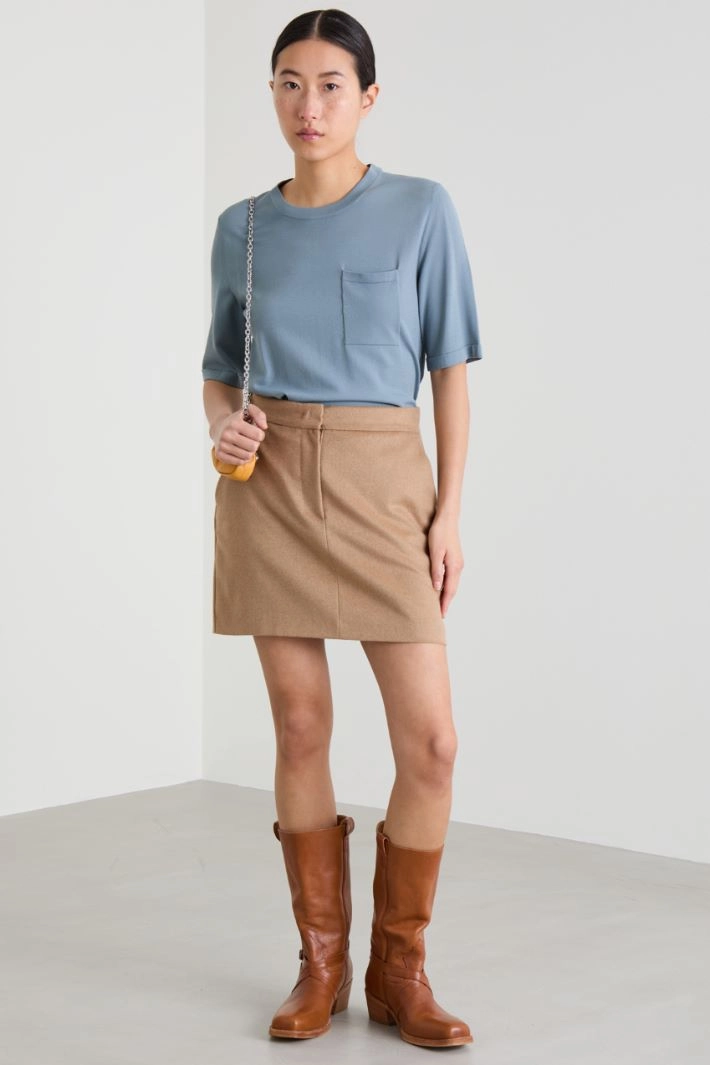 Viscose sweater with pocket - SUGAR PAPER