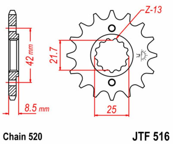 JT. Standard steel 516 - 520Ref: Jtc01415A / 1077411003