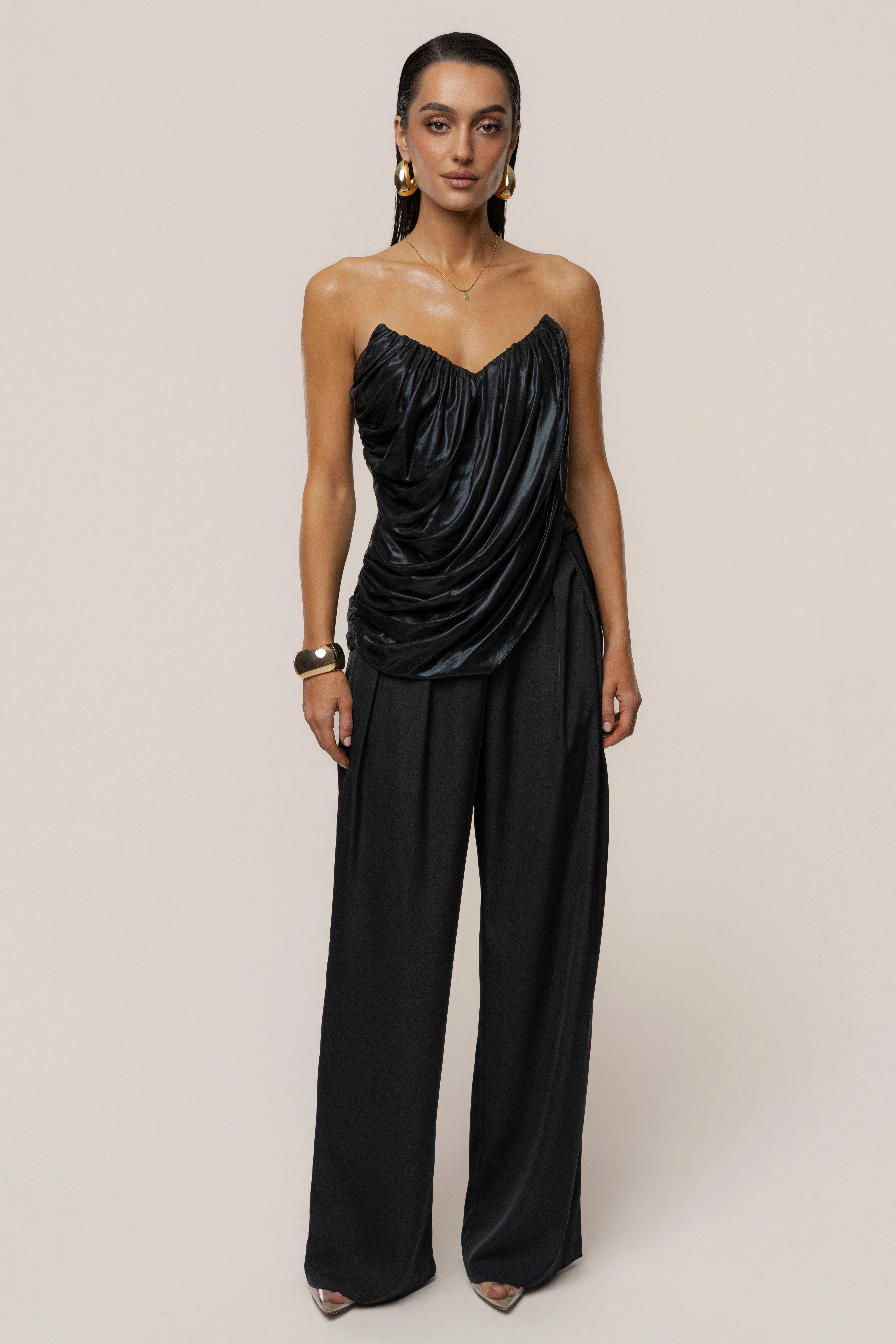 Black Soirée Metallic Top