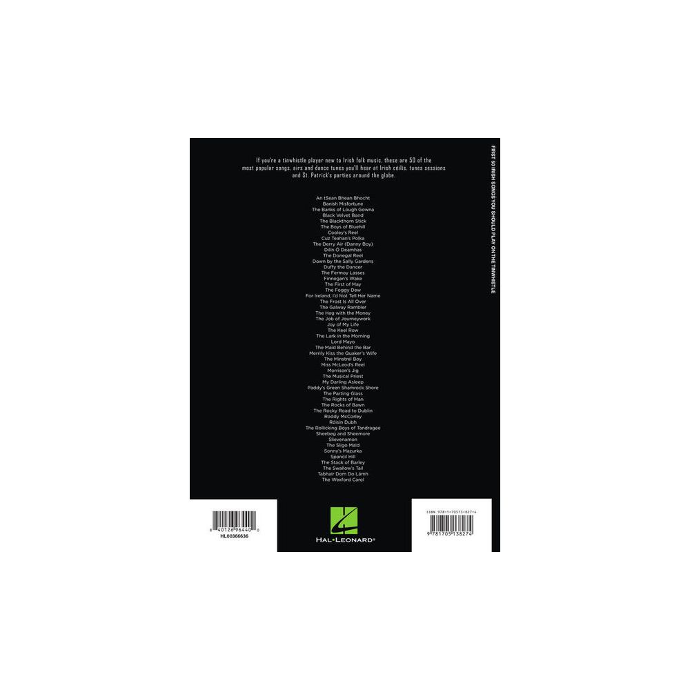 Hal Leonard First 50 Irish Tinwhistle – Thomann Ireland