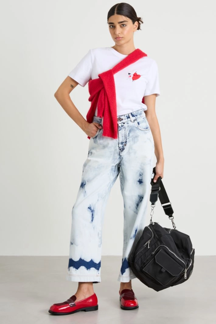 Tie dye jeans - WHITE BLUE