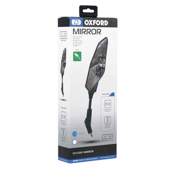 Rétroviseur Oxford Kite DROIT (l'unité) Universel - NoirRef : OD0106 / OX156