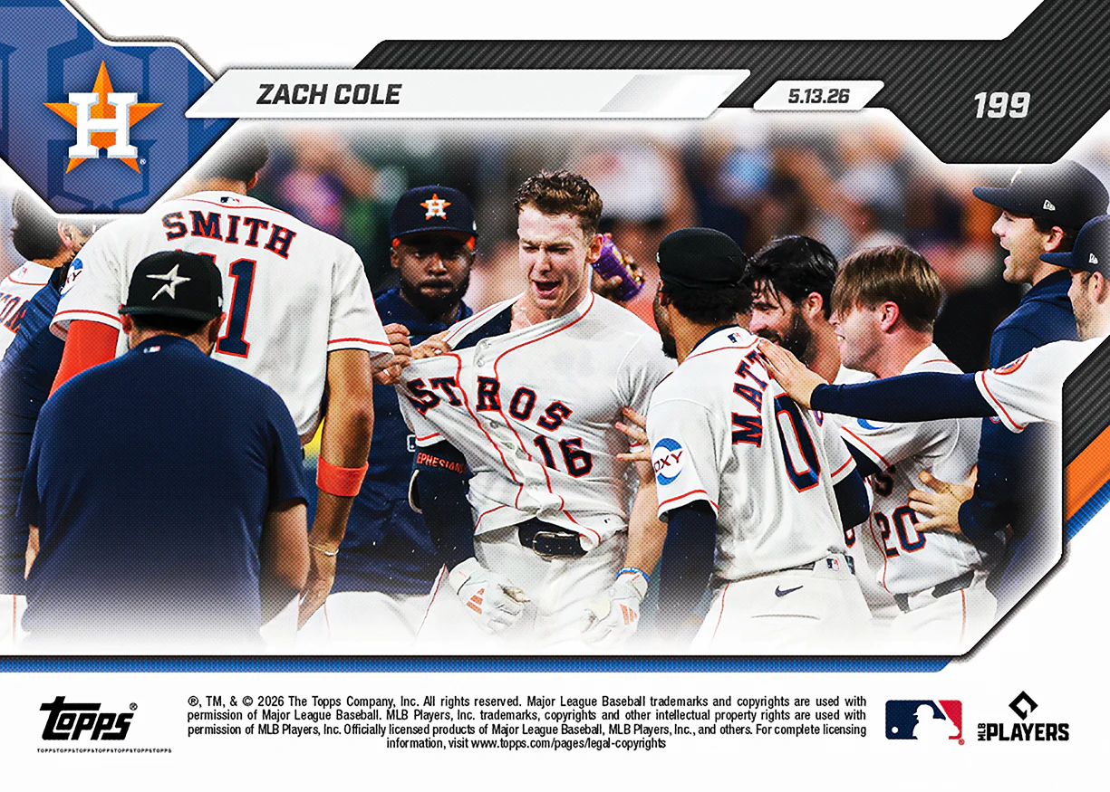 Zach Cole - 2026 MLB Topps NOW® - Card 199