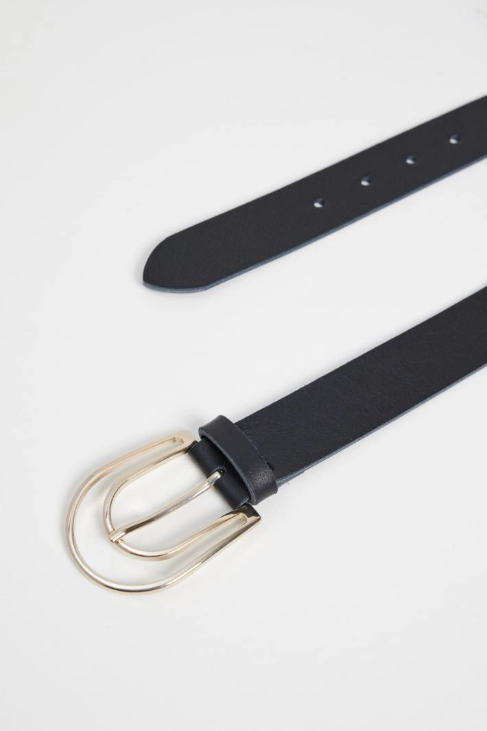 Belt with split buckle - BLACK