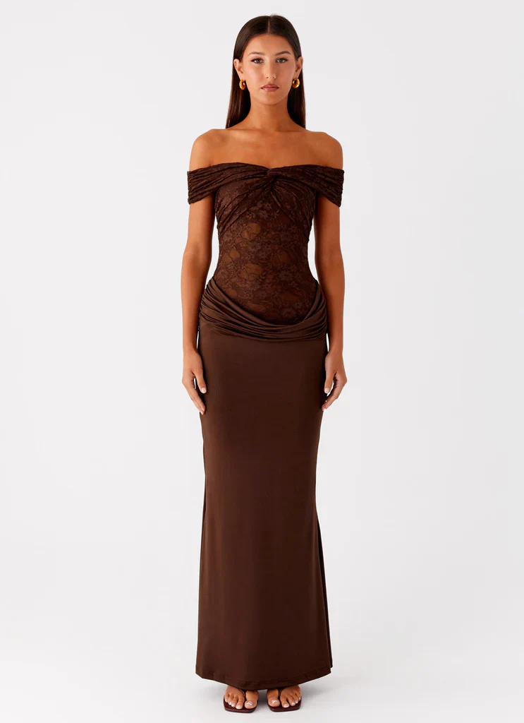Either Way Maxi Dress - Chocolate