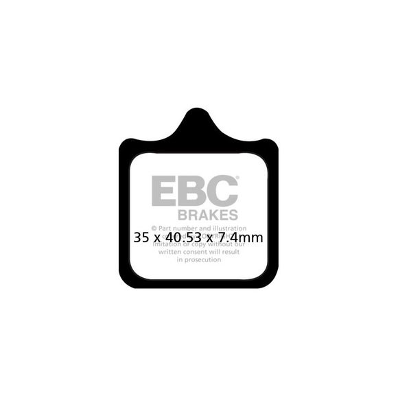 EBC Sinter Sintered Metal front brake padsRef: Fa322 / 4Hh / Fa3224Hh