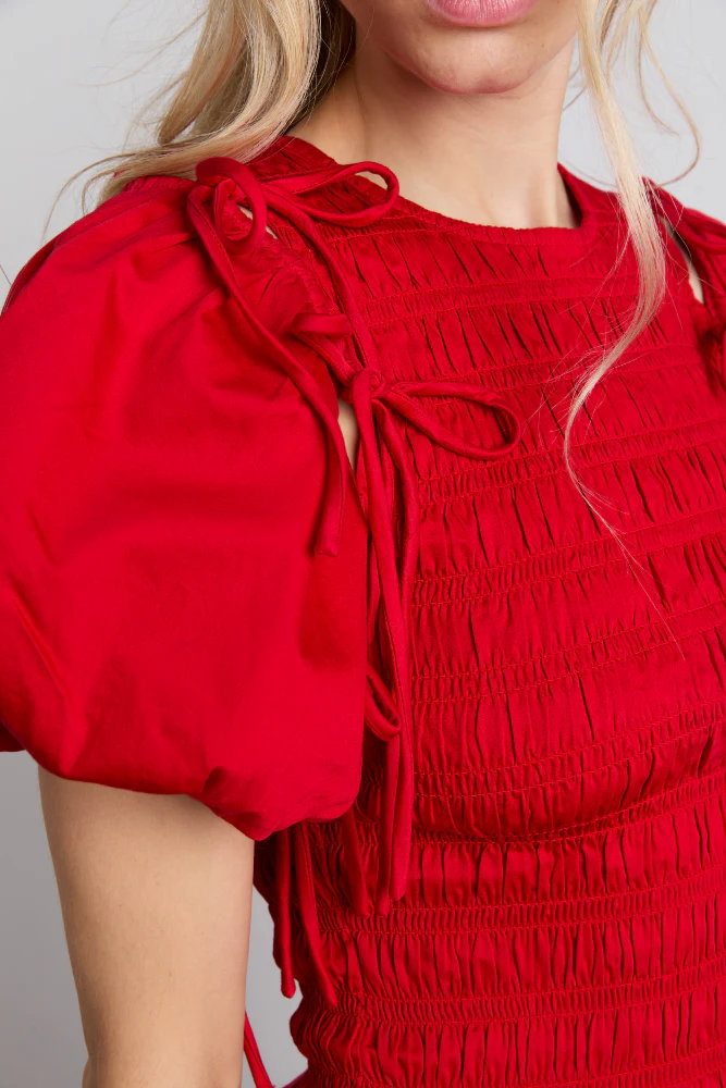 becca multi-way blouse - cherry
