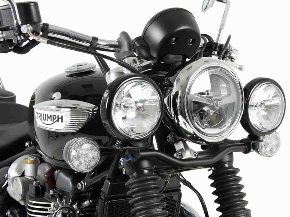 Hepco & Becker Twinlight (road) lights with bracket and cable - blackTRIUMPH 1200 BONNEVILLE 1200 SPEEDMASTER - 2018 - 2025Ref: Hbe00531A / 4007572 00 01